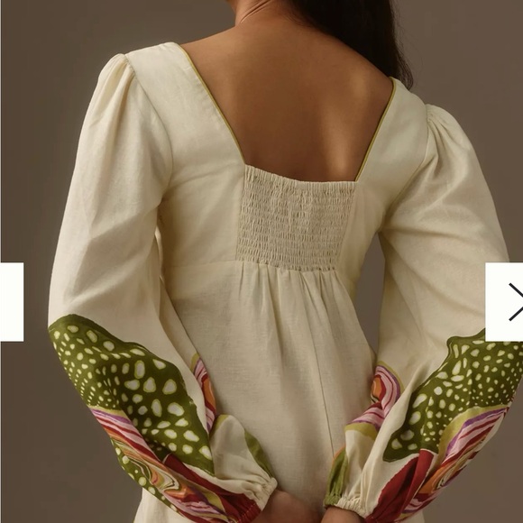 NWOT Farm Rio Linen Sweetheart dress - Picture 4 of 5